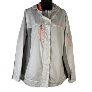 Free‎ Country Women's White Peach Windbreaker Hooded Jacket  XXL Athletz Series